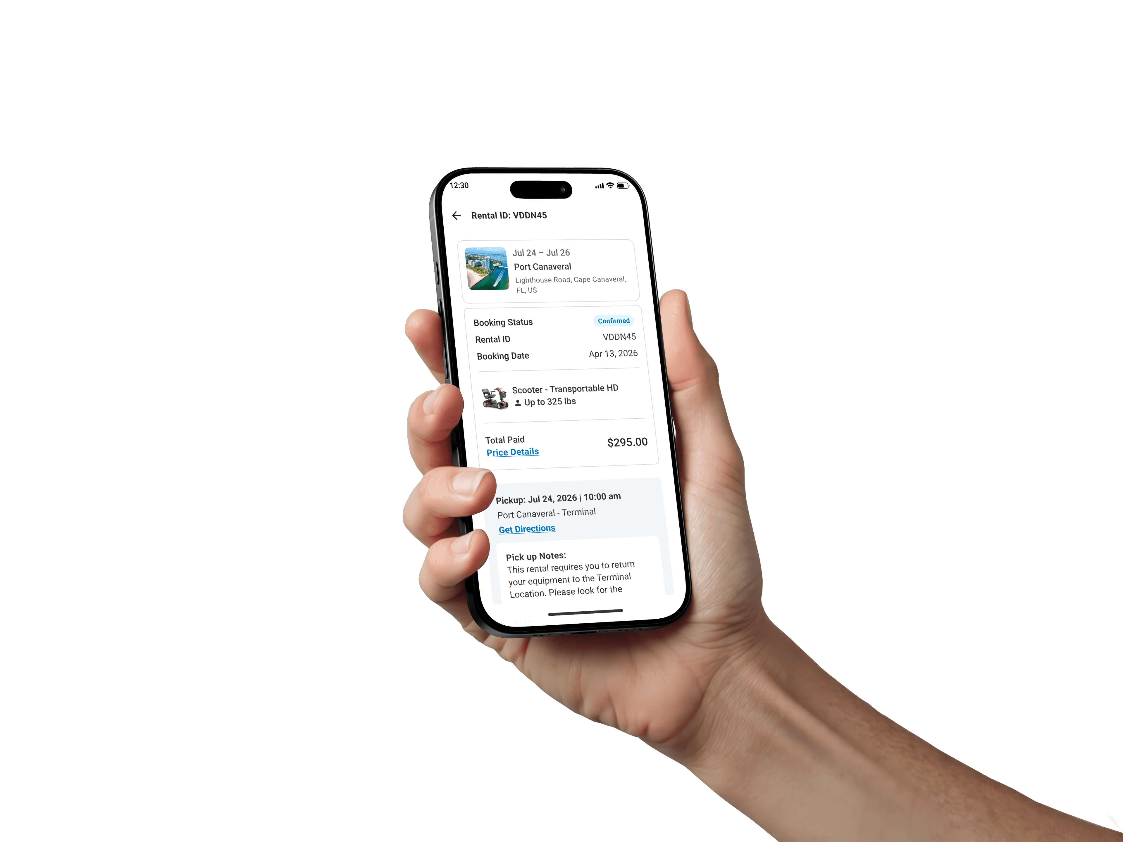 App preview booking history