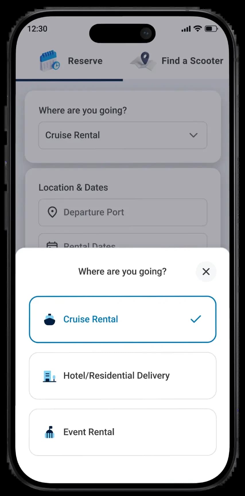 App preview Step 1